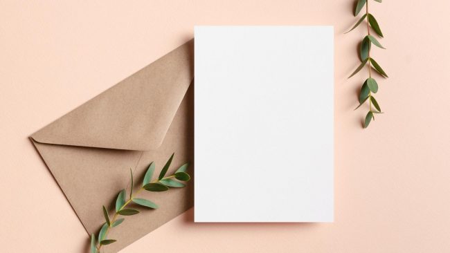 zaproszenie ślubne z koperta